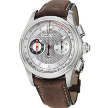 Jean Richard Watches Men's Bressel Chronograph Silver Dial Brown Veal