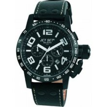 Jet Set San Remo Men's Watch With Black Case And Chronograph Dial J3757b-217