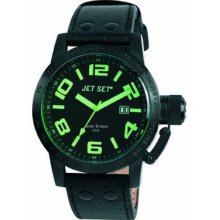 Jet Set San Remo Men's Watch In Black With Green Dial J2757b-417