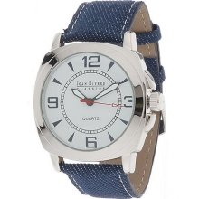 Joan Rivers Trendsetting Canvas Strap Watch - Denim - One Size