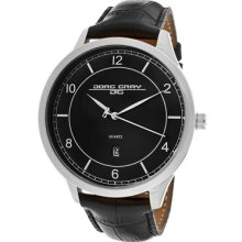 Jorg Gray Leather Black Dial Men's watch #JG1060-23