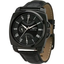 Jorg Gray Men's Quartz Watch With Black Dial Analogue Display And Black Leather Strap Jg1040-12