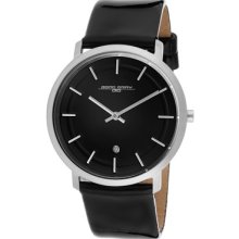 Jorg Gray Watches Men's Black Dial Black Patent Genuine Leather Black