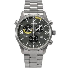 Junkers Men's Chronograph Watch 6296M With Grey Dial ,Titanium Case And Bracelet