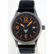 Junkers Titanium Black/Orange Automatic Pilot Watch 6272-5