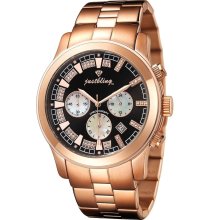 Just Bling Men JB-6218-I Classic RG Tone Diamond Watch JB-6218