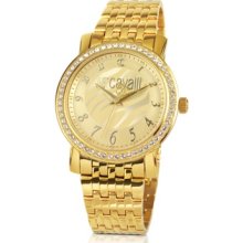 Just Cavalli Designer Women's Watches, Moon - Champagne Zebra Dial Watch with Crystal Bezel