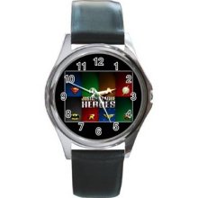 Justice League Unisex Silver-Tone Round Metal Watch 25