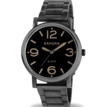 Kahuna Men's Gun Over-Sized Black Ion Plated KGB-0002G Watch