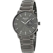 Kenneth Cole Mens New York Date Subdial Stainless Watch - Gunmetal Bracelet - Gray Dial - KC9030