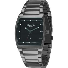 Kenneth Cole Men's Silver Stainless Steel and Black Dial Quartz Watch (KC3867)