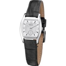 Kenneth Cole Women's Quartz Subdial Black Leather Strap Watch