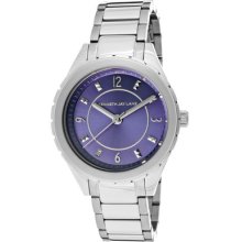 Kenneth Jay Lane Watch 2220 Women's Navy Blue Sunray Dial Stainless Steel