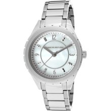 Kenneth Jay Lane Watches Women's White MOP Dial Stainless Steel Stain