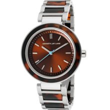 Kenneth Jay Lane Watches Women's Brown Sunray Dial Stainless Steel and