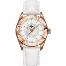 Lacoste Biarritz White Leather Ladies Watch