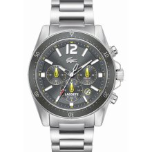 Lacoste 'Seattle' Chronograph Aluminum Bezel Bracelet Watch