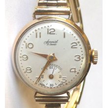 Ladies 9 Carat Gold Cased Accurist Hand Winding Movement Vintage Wristwatch