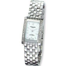 Ladies Charles Hubert Solid Stainless Steel White Dial 20x25mm Watch