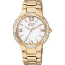 Ladies Citizen Eco Drive Watch in Rose Gold Tone Stainless Steel (EM0093-59A)