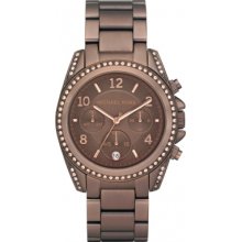 Ladies Michael Kors Brown Chronograph Watch Mk5493