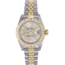 Ladies Rolex Datejust Watch 69173 Genuine Rolex Rhodium Starburst Dial