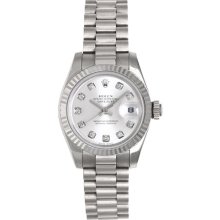 Ladies Rolex President Watch 179179 Rolex Silver Dial