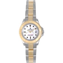 Ladies Rolex Yacht-Master Watch 69623 White With Black Hour Markers