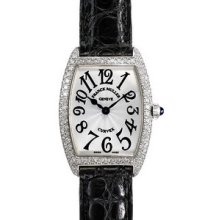 Ladies Small Franck Muller Curvex White Gold Diamond 1752QZD Watch