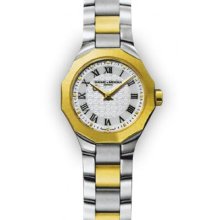 Ladies Two Tone White Dial Baume & Mercier Riviera Mini (864)