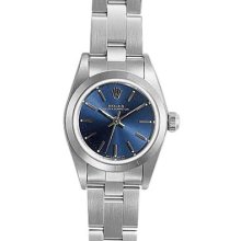 Ladies watch oyster rolex oyster perpetual blue dial