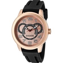 Lancaster Italy Watches Men's Non Plus Ultra Rose Gold Textured Dial G