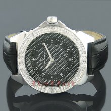 Large Super Techno Watches Mens Diamond Watch 0.12ct