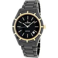 Le Chateau Men's Classico Ceramic Sapphire Crystal Watch (black)