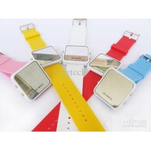 Led Fashion Digital Jelly Silicone Silicon Watch With Mirror Surface