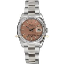 Like New 116200 Datejust Mens Stainless Steel Pink Dial
