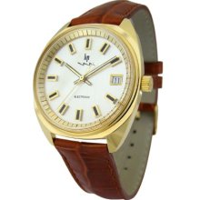 Lip Crateur Men's Gnral De Gaulle Quartz Analogue Watch 1880602 With White Dial And Stainless Steel Case