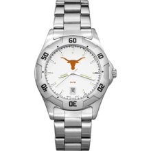 LogoArt College All-Pro Men's Watch Color: Chrome, Team: University of Texas