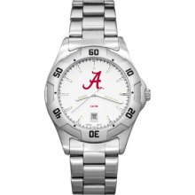 LogoArt College All-Pro Men's Watch Color: Chrome, Team: University of Alabama