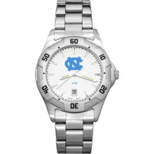 LogoArt College All-Pro Men's Watch Color: Chrome, Team: University of North Carolina