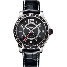 Longines Admiral wrist watches: Admiral 24h Dual Time Black l3.668.4.5