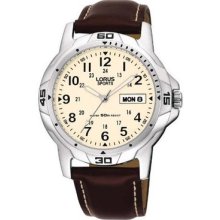 Lorus Gents Leather Strap Sports Watch Lorus Rxn49bx9