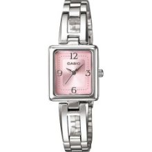 LTP-1346D-4C LTP-1346D Casio Square Face Mineral Glass Ladies Watch