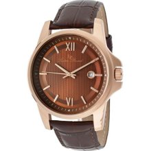 Lucien Piccard Watches Men's Breithorn Brown Dial Brown Genuine Leathe