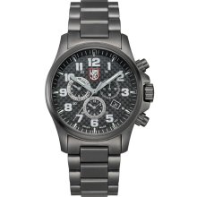 Luminox Mens Atacama Field Chronograph Stainless Watch - Black Bracelet - Carbon Fiber Dial - L1942