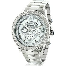 Luxurman Watches: Mens Diamond Watch 0.2ct White MOP