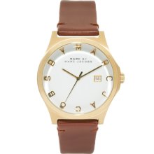 Marc By Marc Jacobs Watch Henry Brown Leather Strap MBM1213 Brown