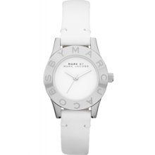 Marc by Marc Jacobs Blade White Dial Leather Strap Ladiess Watch MBM1206
