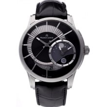 Maurice Lacroix Men's 'Miros' Black GMT Dial Watch PT6108-TT031-391