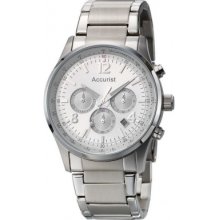 MB896S Accurist Mens Core Sports Chronograph All Silver Watch